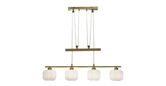 HÄNGELEUCHTE 90/15/150 cm - Messingfarben, Design, Glas (90/15/150cm) - Dieter Knoll