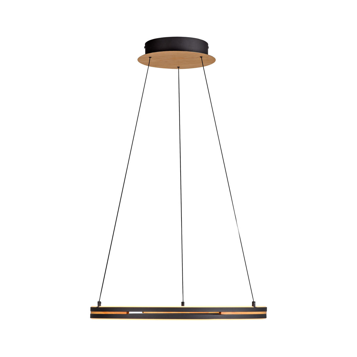 LED-HÄNGELEUCHTE 55/55/180 cm  - Eichefarben, Natur, Kunststoff/Metall (55/55/180cm)