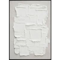ÖLGEMÄLDE Abstraktes 70/100 cm  - Schwarz/Weiß, Design, Holz/Kunststoff (70/100cm) - Monee