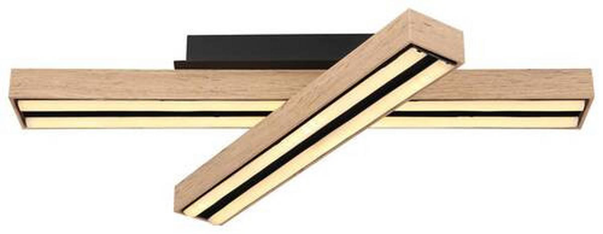 STROPNA LED-SVETILKA   24 W//3000 K/230 V/ - črna/opal, Basics, kovina/umetna masa (51,5/36,5/11cm) - Globo