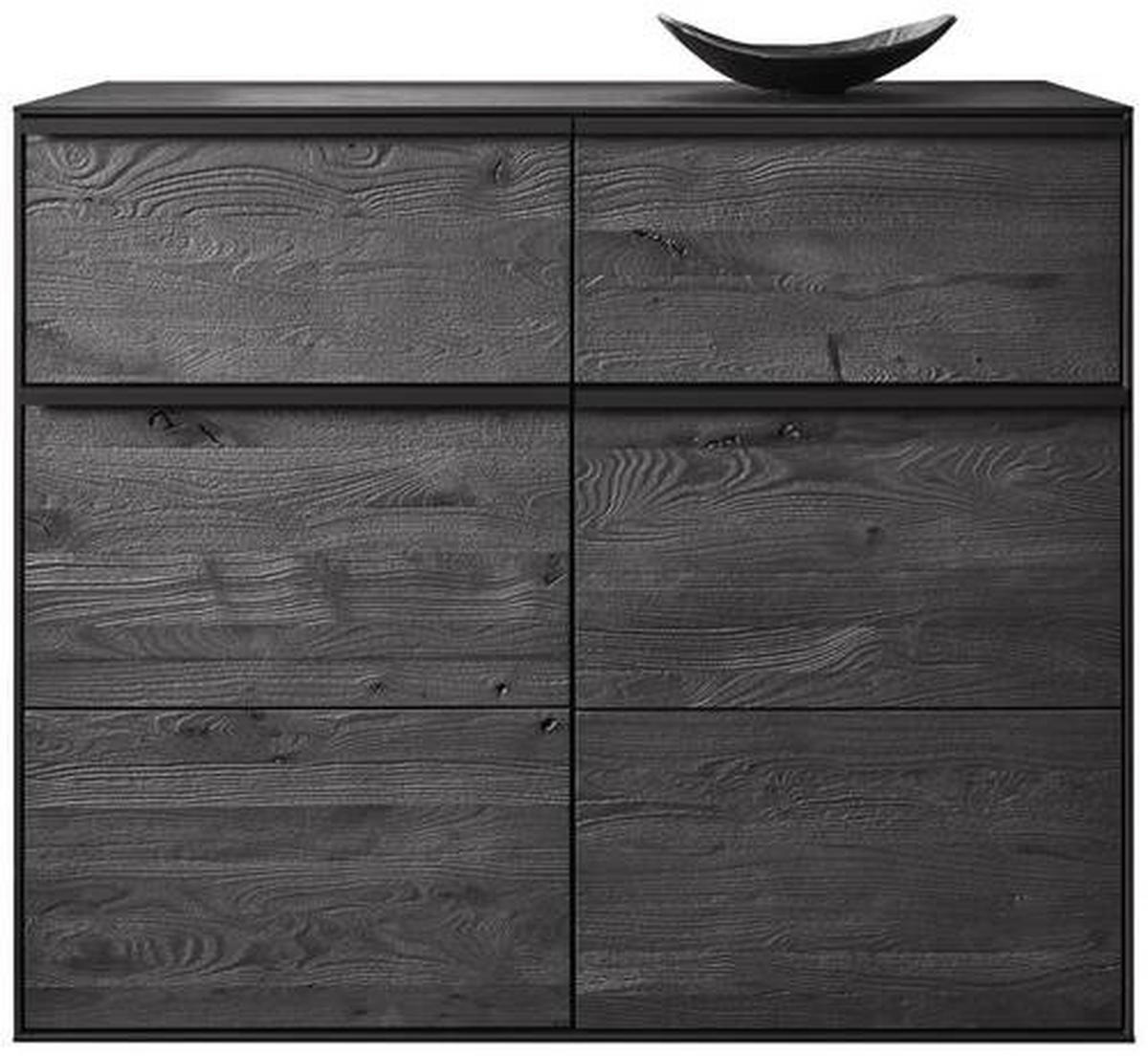 SCHUHSCHRANK LENYA GARDEROBEN  in 117/98/39 cm  - Anthrazit/Schwarz, Design, Holz/Metall (117/98/39cm) - Johann Jakob