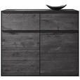 SCHUHSCHRANK 117/98/39 cm  - Anthrazit/Schwarz, Design, Holz/Metall (117/98/39cm) - Johann Jakob