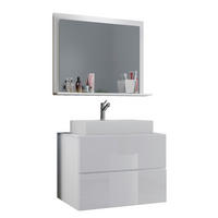 BADRUM 60 cm  - vit, Modern, trämaterial/glas (60cm) - MID.YOU