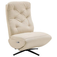 RELAXSESSEL Webstoff Relaxfunktion, Fußteilverstellung    - Creme/Schwarz, Design, Textil/Metall (68/113/84cm) - Livetastic