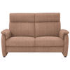 2,5-SITZER in Flachgewebe Aprikose  - Aprikose/Schwarz, KONVENTIONELL, Textil/Metall (178/107/97cm) - Pure Home Comfort