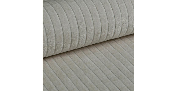 BIGSOFA in Flachgewebe Creme  - Chromfarben/Creme, KONVENTIONELL, Textil/Metall (256/68/122cm) - Carryhome