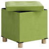 SITZBOX in Textil Grün  - Braun/Grün, Modern, Holzwerkstoff/Textil (38/40/38cm) - MID.YOU