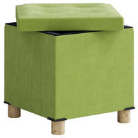 SITZBOX in Textil Grün  - Braun/Grün, Modern, Holzwerkstoff/Textil (38/40/38cm) - MID.YOU