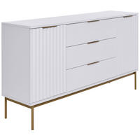 SIDEBOARD Carve  in 150/83/40 cm  - Goldfarben/Weiß, MODERN, Holzwerkstoff/Metall (150/83/40cm)