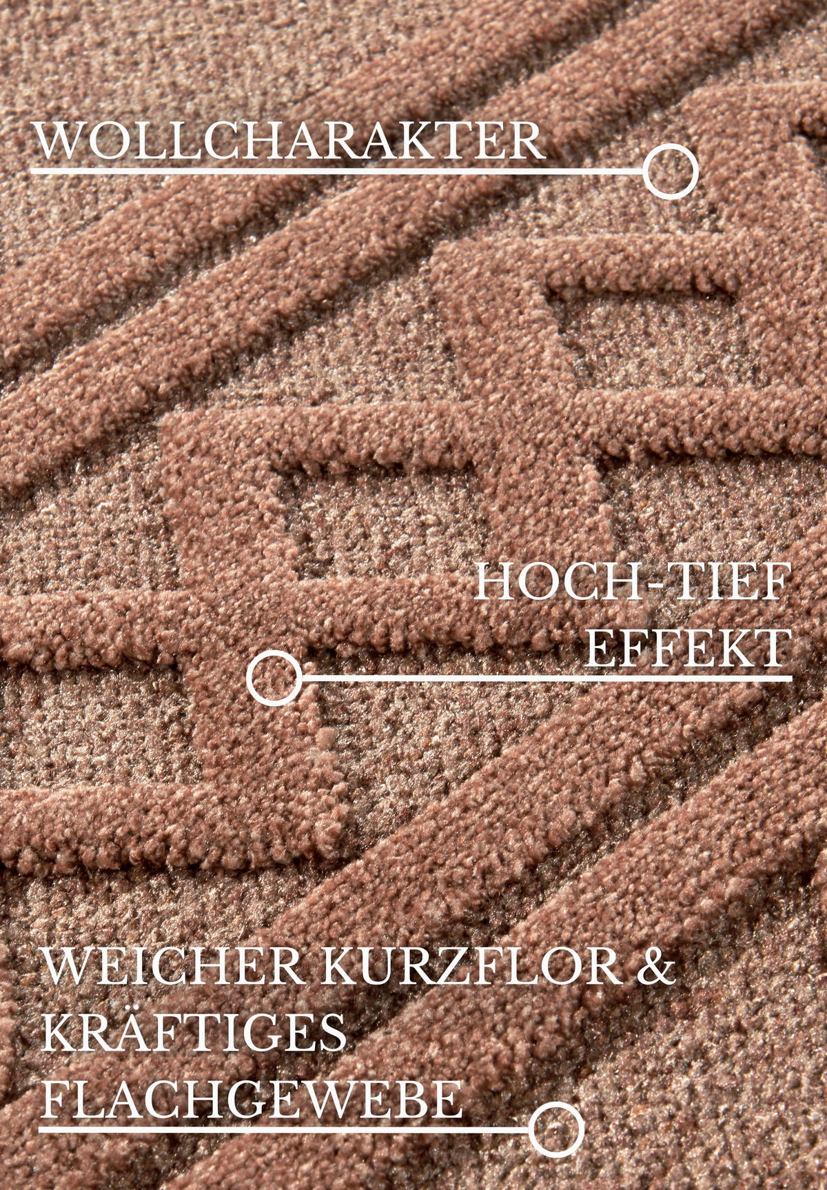 FLACHWEBETEPPICH 200/290 cm Kollektion 1879 Kupferfarben  - Kupferfarben, Design, Textil (200/290cm) - Villeroy & Boch