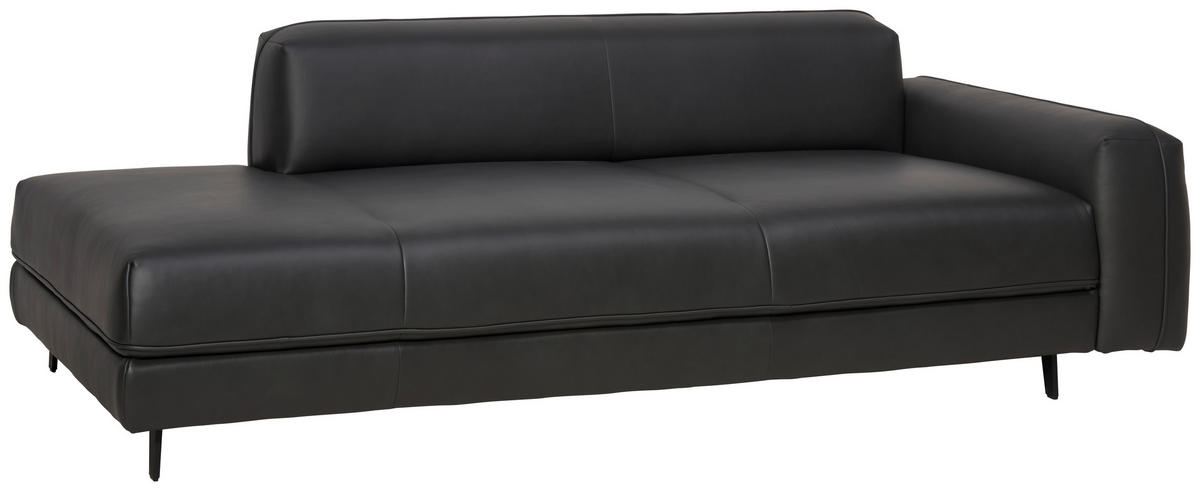 2,5-SITZER  in Echtleder Anthrazit   - Anthrazit, Design, Leder/Metall (226/70/109cm) - Johann Jakob