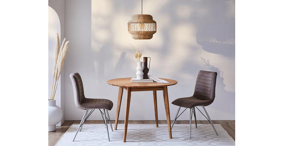 ESSTISCH 100/100/76 cm Echtholz  Holz rund Eichefarben  - Eichefarben, Design, Holz (100/100/76cm) - Cantus