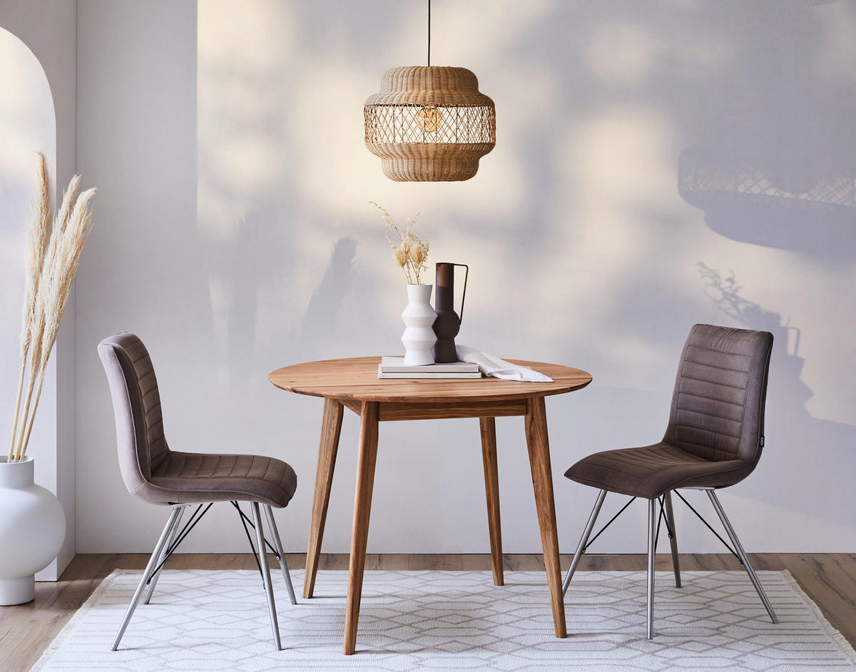 ESSTISCH Holz 100/100/76 cm  - Eichefarben, Design, Holz (100/100/76cm) - Carryhome