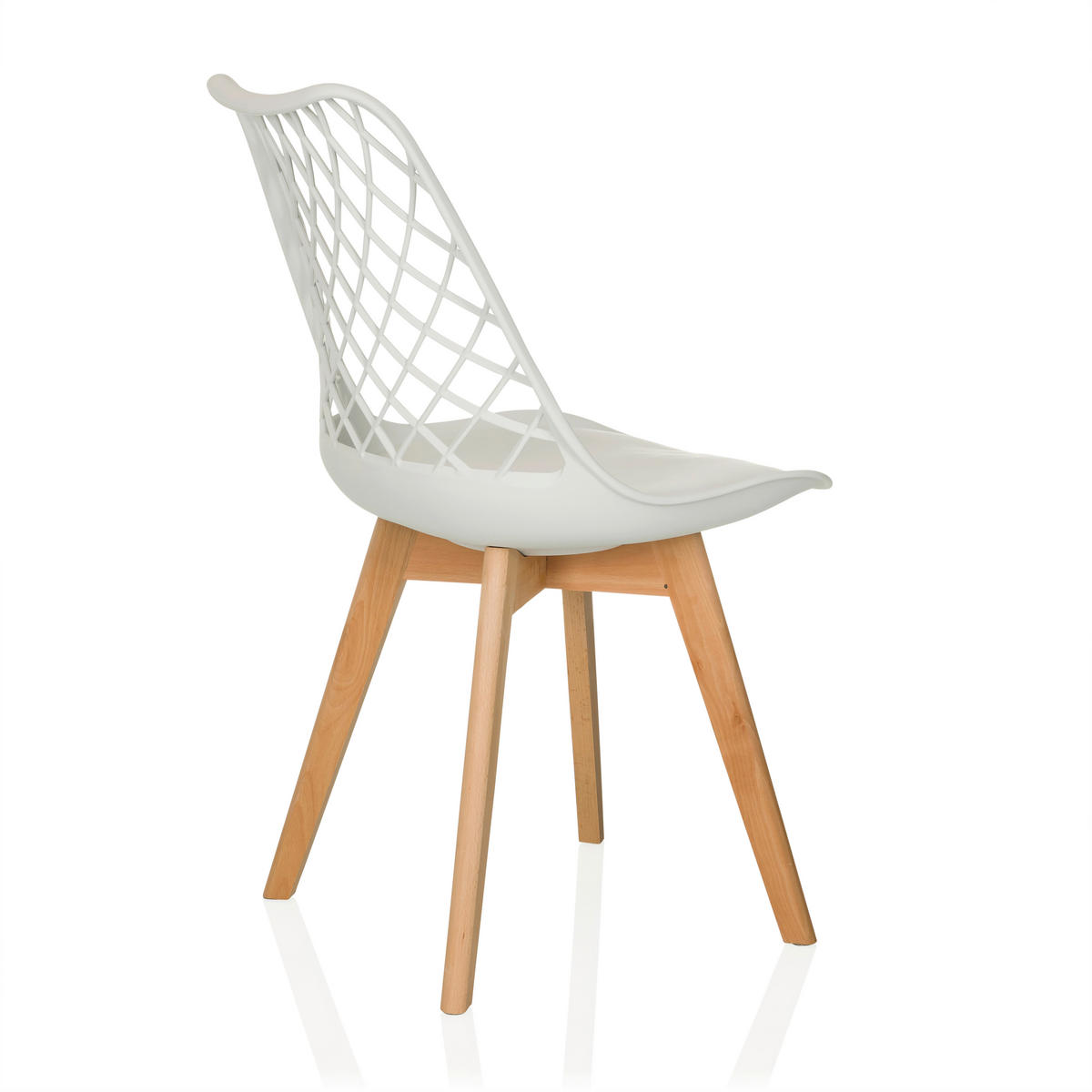 BESUCHERSTUHL  in Weiß  - Buchefarben/Weiß, MODERN, Holz/Kunststoff (49/81/53cm) - MID.YOU