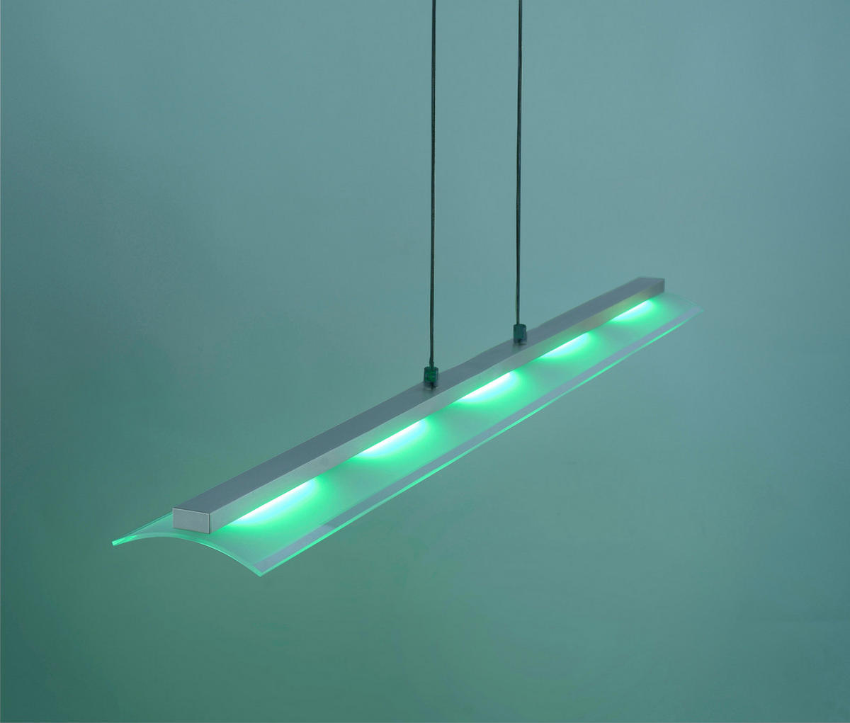 LED-DECKENLEUCHTE 100/8,0/120 cm    - Edelstahlfarben, Design, Glas/Kunststoff (100/8,0/120cm)