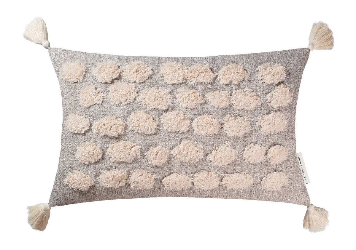 KISSENHÜLLE T-Tufted Blobs 30/50 cm  - Naturfarben, Trend, Textil (30/50cm) - Tom Tailor