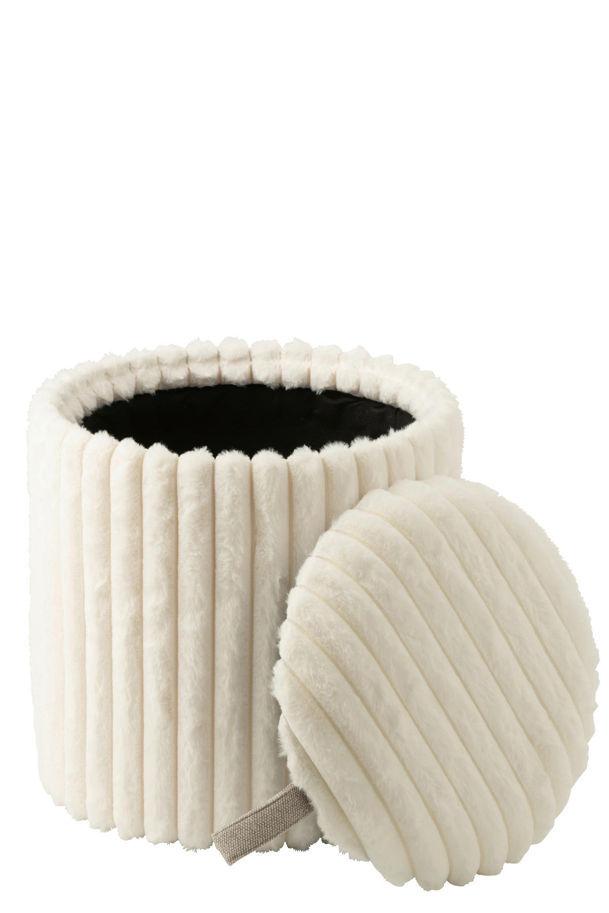 POUF Weiss Textil Weiss  - Weiss, Basics, Textil (40/40/42cm) - Ambia Home