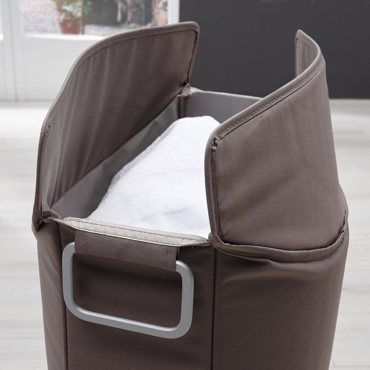 WÄSCHESAMMLER - Sandfarben, Basics, Textil/Metall (45/67/28cm) - Blomus