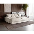 BIGSOFA in Cord Naturfarben  - Schwarz/Naturfarben, MODERN, Kunststoff/Textil (230/85/190cm) - Carryhome