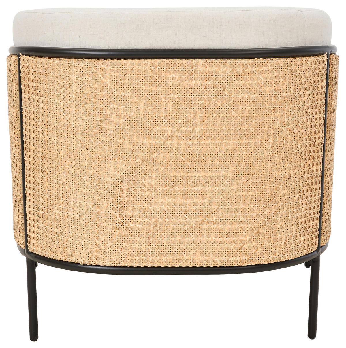 COCKTAILSESSEL in Leinenoptik Creme  - Creme/Schwarz, Trend, Holz/Textil (73/85/80cm) - Livetastic