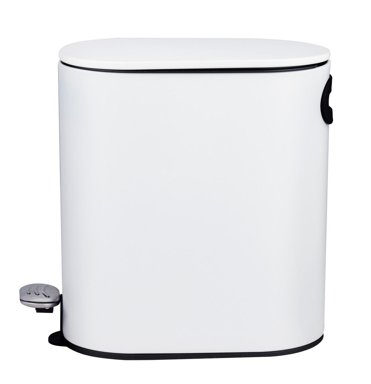 TRETEIMER Collungo 5 L  - Schwarz/Weiß, Basics, Kunststoff/Metall (14/28,5/29cm) - Wenko