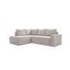 ECKSOFA in Beige  - Weiss/Beige, Design, Kunststoff/Textil (194/246cm) - MID.YOU