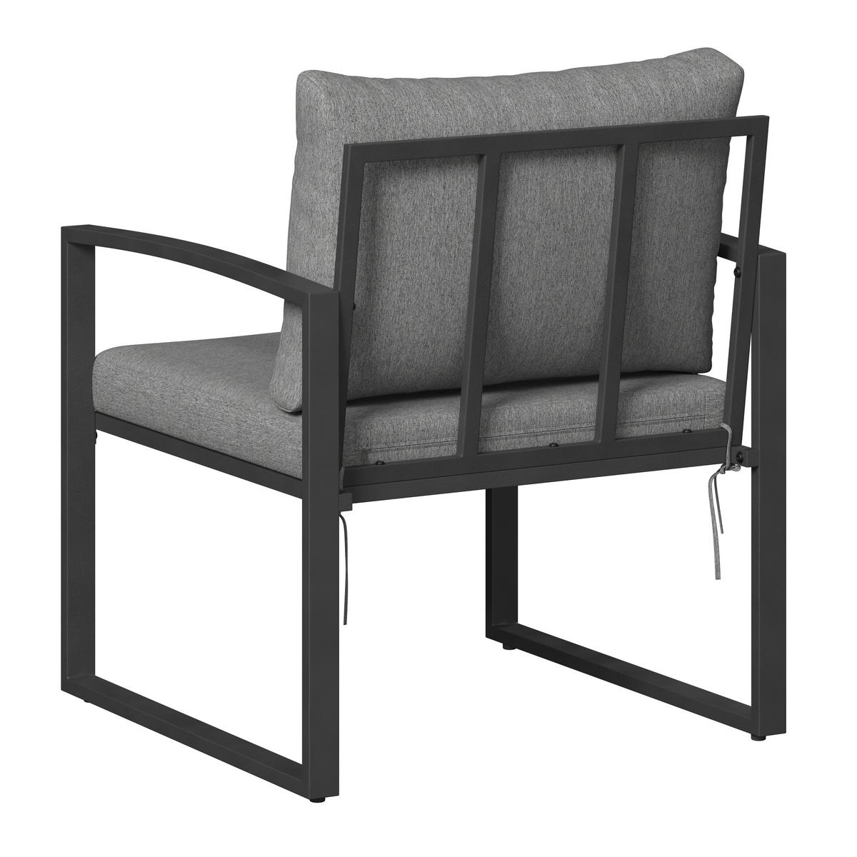 LOUNGEGARNITUR   125/47/70 cm  - Dunkelgrau, Modern, Holzwerkstoff/Textil (125/47/70cm) - Ambia Garden