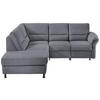 ECKSOFA in Flachgewebe Blau  - Blau/Schwarz, Modern, Textil/Metall (203/227cm) - Beldomo System