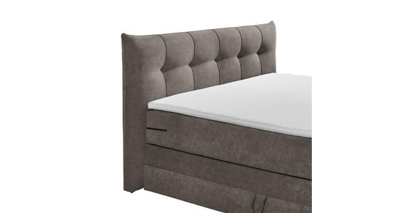 BOXSPRINGBETT 180/200 cm  in Braun  - Schwarz/Braun, KONVENTIONELL, Kunststoff/Textil (180/200cm) - Esposa