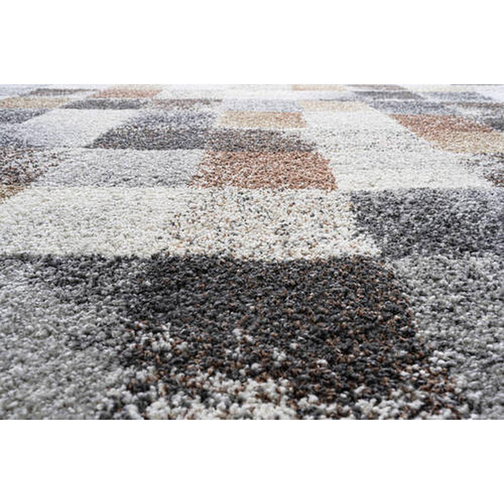 Thumbnail - Novel Webteppich Mehari, Gold, Dunkelgrau, Terracotta, Textil, Abstraktes, rechteckig, 120x170 cm, Oeko-Tex® Standard 10...