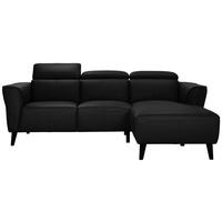 ECKSOFA Schwarz Echtleder  - Schwarz, KONVENTIONELL, Leder (223/92,5/169.5cm) - MID.YOU
