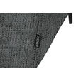 ECKSOFA in Webstoff Dunkelgrau  205/280 cm  - Dunkelgrau/Schwarz, Design, Textil/Metall (205/280cm) - Xora