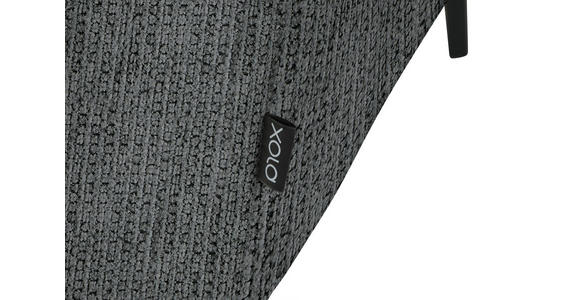 ECKSOFA in Webstoff Dunkelgrau 205/280 cm - Dunkelgrau/Schwarz, Design, Textil/Metall (205/280cm) - Xora