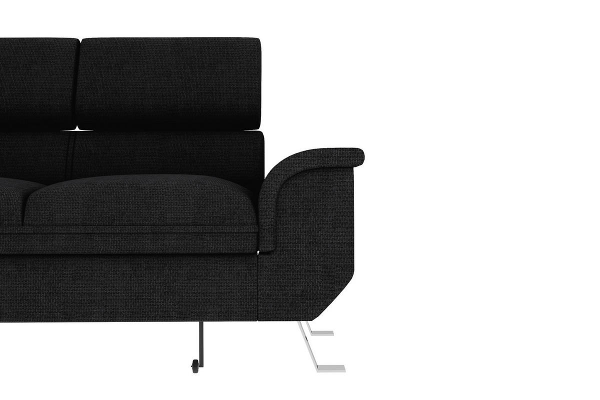 CloseUp von Carryhome ECKSOFA Schwarz Struktur.