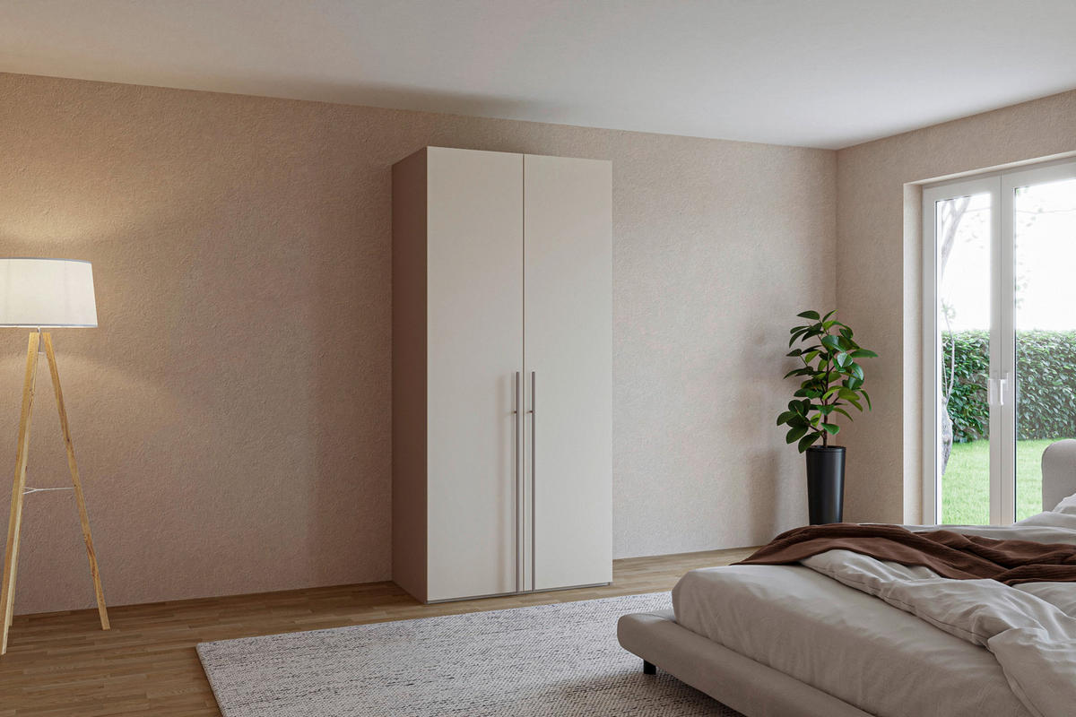 DREHTÜRENSCHRANK 102/220/59 cm,  in Kaschmir, Hellbraun, 2-türig  - Hellbraun/Kaschmir, Design, Holzwerkstoff/Metall (102/220/59cm) - Jutzler