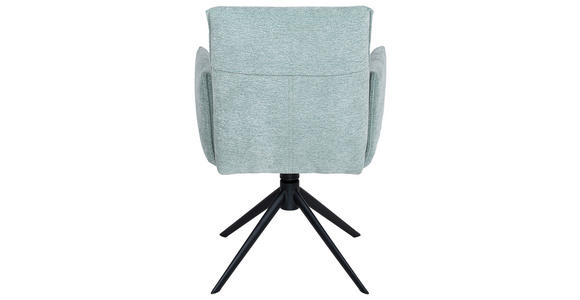 ARMLEHNSTUHL in Eisen Chenille - Jadegrün/Schwarz, Design, Textil/Metall (58/91/58,5cm) - Valnatura