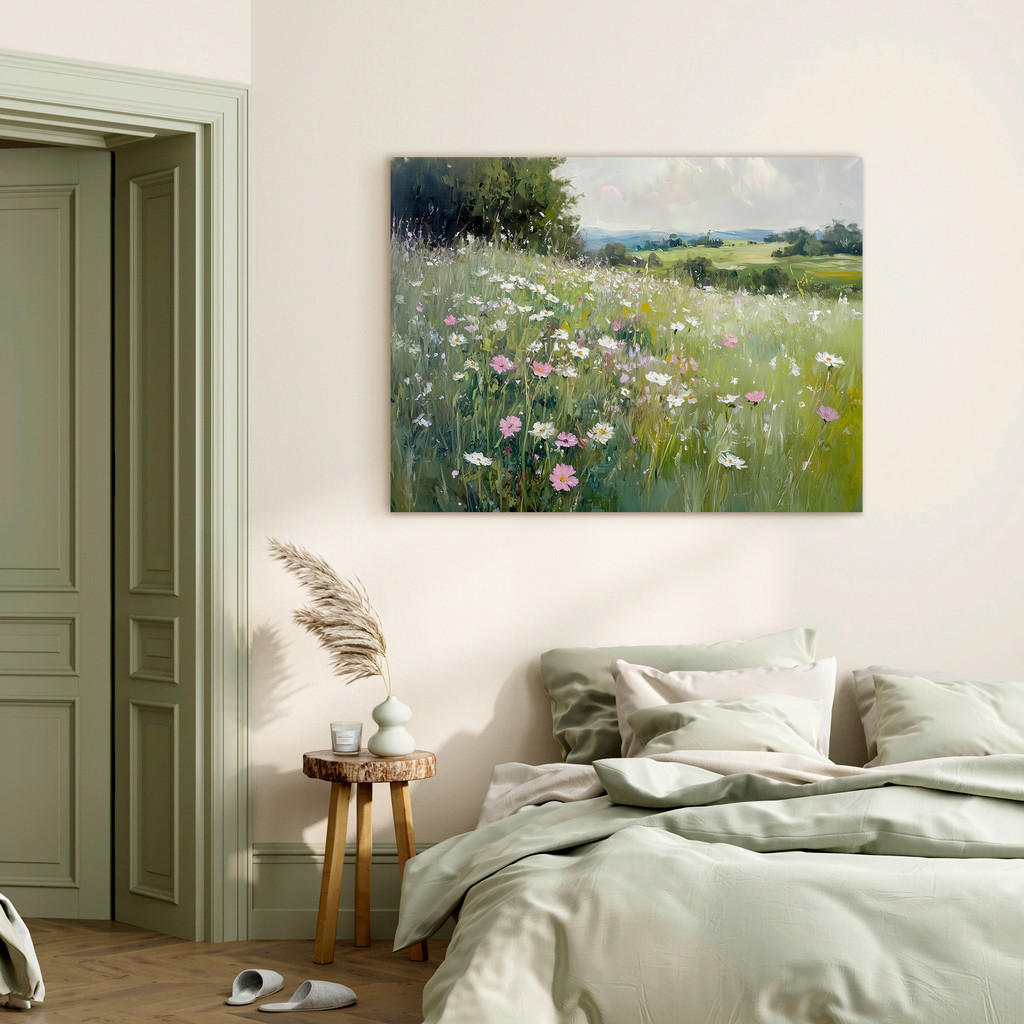 Thumbnail - Leinwandbild, Mehrfarbig, Holz, Textil, rechteckig, 85x113 cm, Fsc, Made in EU, einfache und schnelle Anbringung, Bilder...