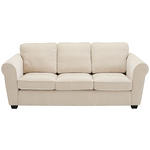 3-SITZER-SOFA  in Chenille Beige  - Beige/Schwarz, KONVENTIONELL, Kunststoff/Textil (226/88/86cm) - Carryhome