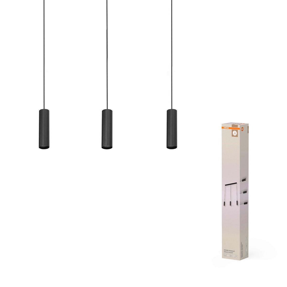 HÄNGELEUCHTE 82.5/5.6/124 cm  - Design, Metall (82.5/5.6/124cm) - Osram