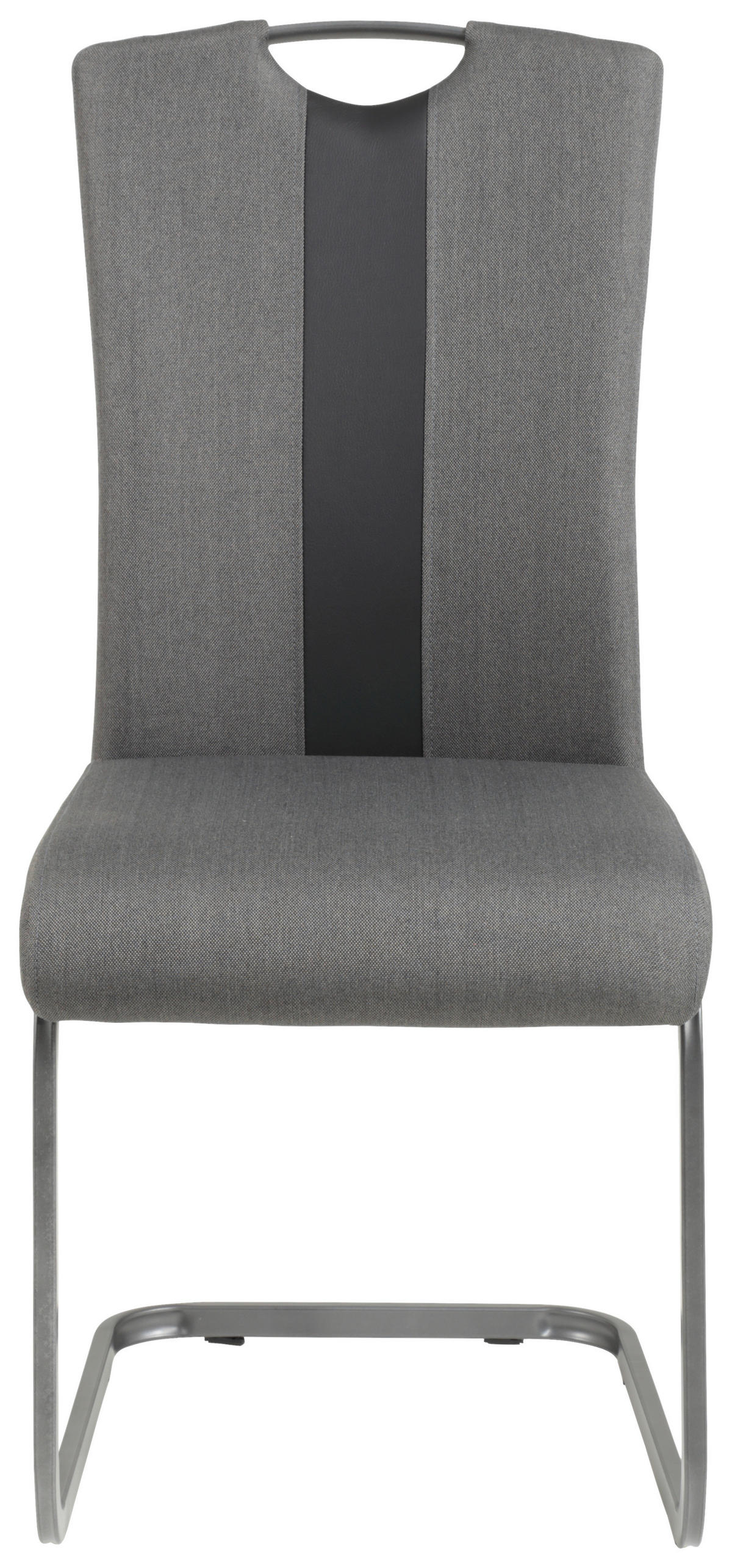 SCHWINGSTUHL-SET 2 Stück  in Stahl Webstoff  - Anthrazit/Grau, MODERN, Textil/Metall (43/98/56cm) - MID.YOU