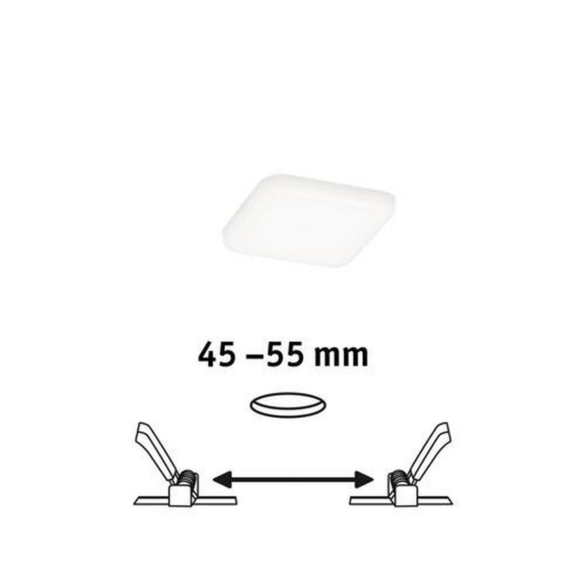 LED-PANEEL 7,5/7,5/1 cm   - Weiß, LIFESTYLE, Kunststoff (7,5/7,5/1cm) - Paulmann