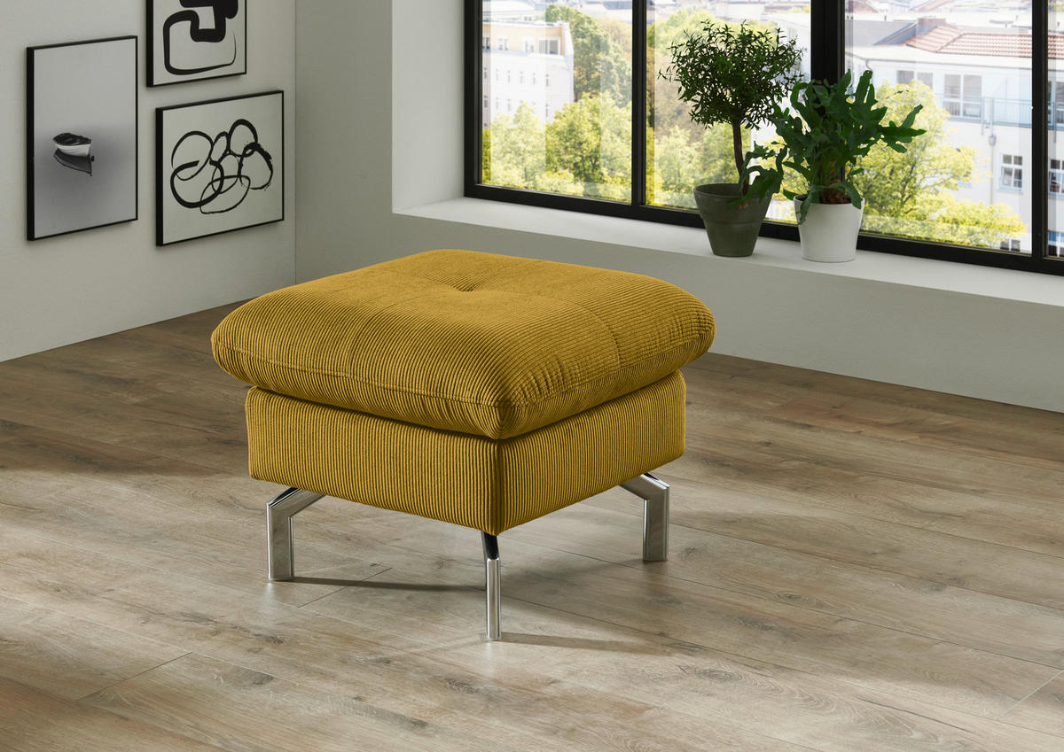 3-SITZER-SOFA Feincord Hellgrün  - Chromfarben/Hellgrün, Design, Textil/Metall (194/87/105cm) - Beldomo Style