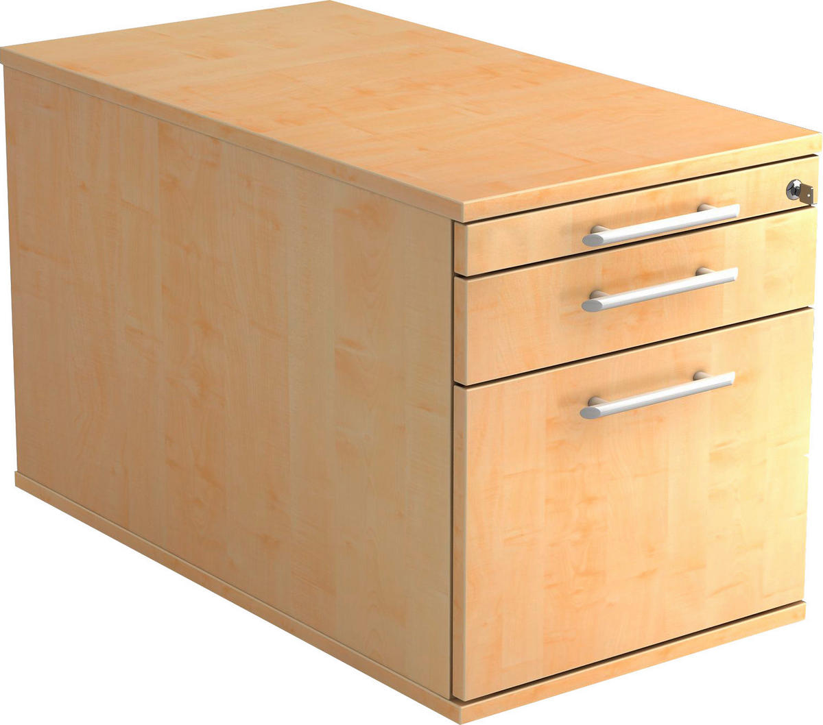 ROLLCONTAINER Ahornfarben  - Ahornfarben/Alufarben, KONVENTIONELL, Holzwerkstoff/Kunststoff (42,8/51,2/80cm) - Venda