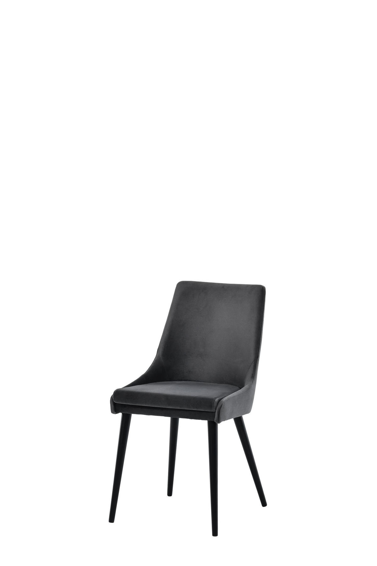STOLICA  tamno siva  drvo, tekstil      - tamno siva/crna, Konvencionalno, drvo/tekstil (49/87/59cm)