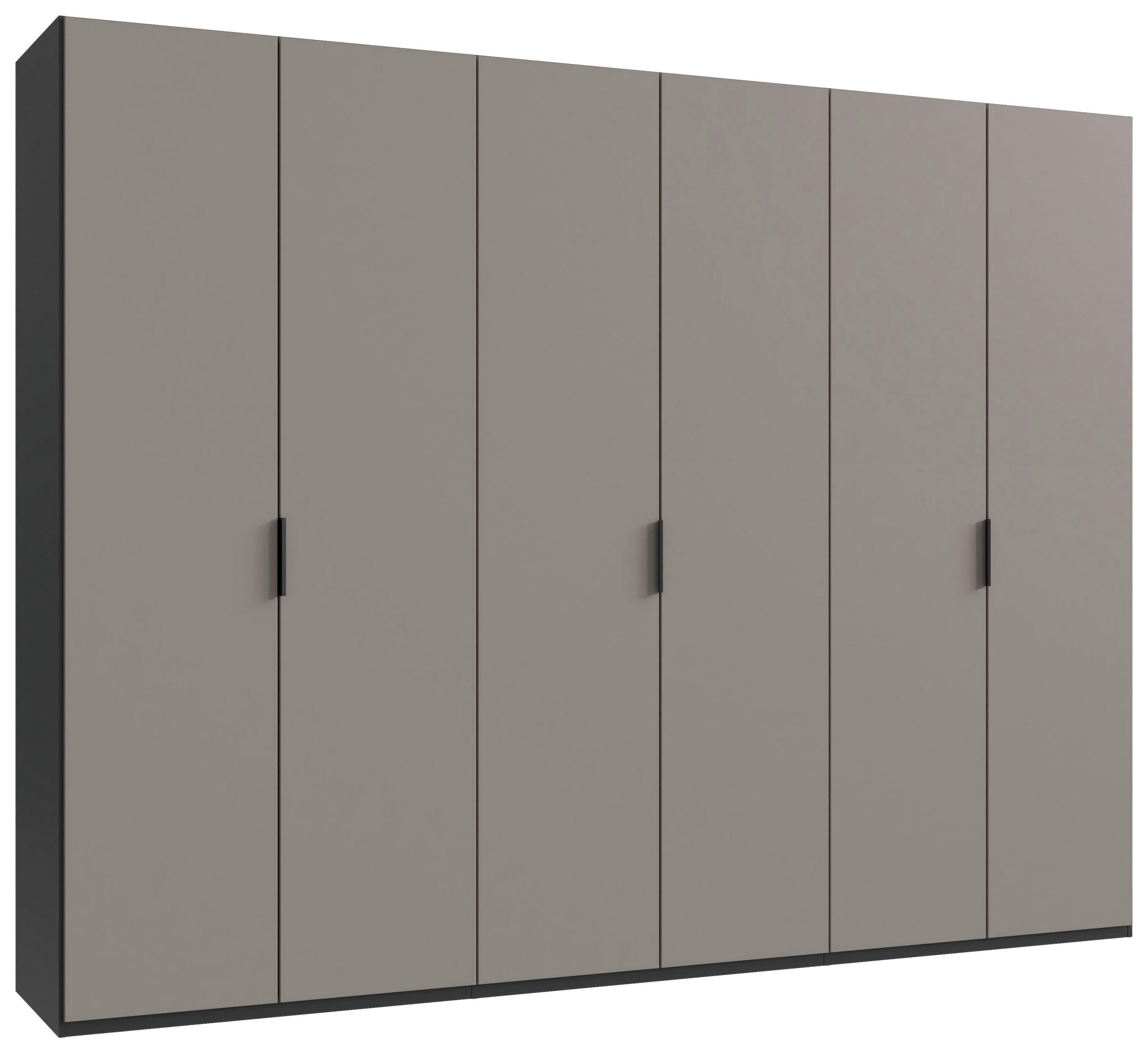 FALTTÜRENSCHRANK 300/236/58 cm 6-türig Graphitfarben, Grau, Sahara  - Schwarz/Graphitfarben, Design, Holzwerkstoff (300/236/58cm) - Boxxx