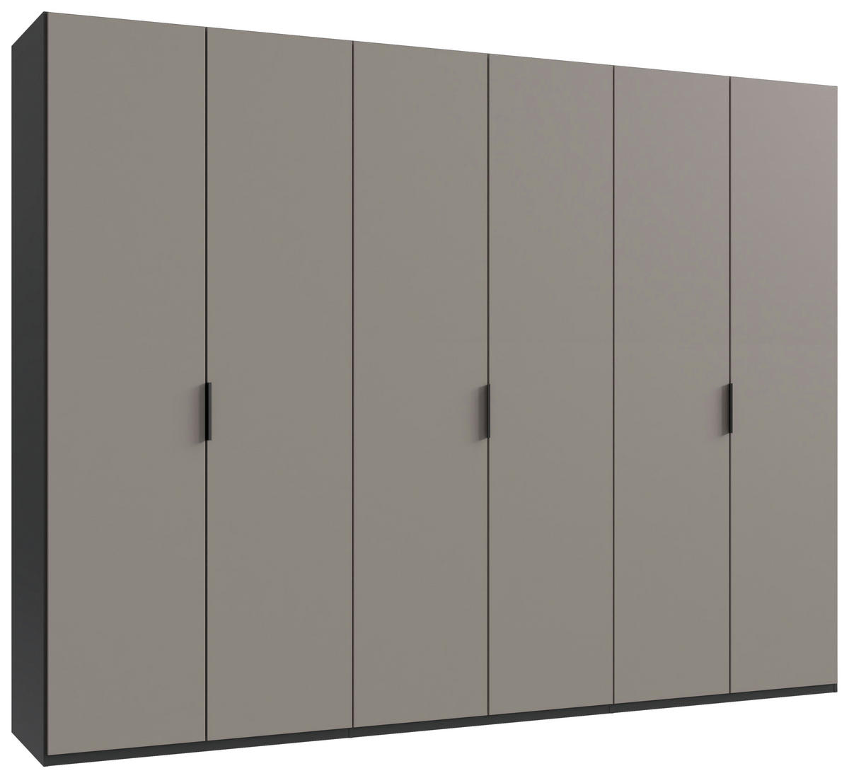 FALTTÜRENSCHRANK 300/236/58 cm 6-türig Graphitfarben, Grau, Sahara  - Schwarz/Graphitfarben, Design, Holzwerkstoff (300/236/58cm) - Boxxx