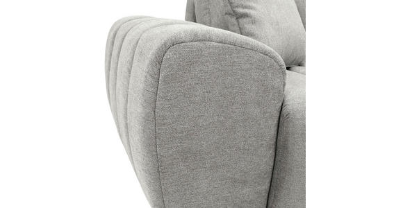 ECKSOFA Hellgrau Flachgewebe  - Hellgrau/Schwarz, KONVENTIONELL, Holz/Textil (275/180cm) - Carryhome