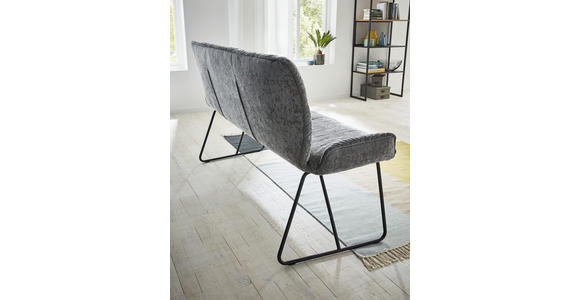 SITZBANK 140/90/62 cm in Braun, Schwarz - Schwarz/Braun, Design, Textil/Metall (140/90/62cm) - Voleo