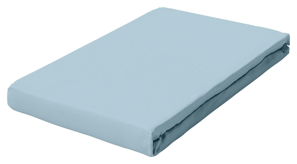 BOXSPRING-SPANNLEINTUCH 90-100/190-220 cm Jersey  - Hellblau, Basics, Textil (90-100/190-220cm) - Schlafgut