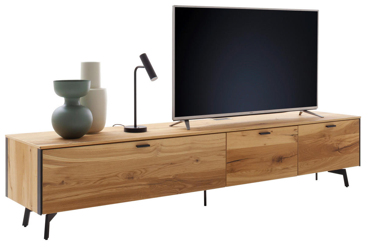 LOWBOARD Anthrazit, Eichefarben  242/53,5/53 cm  - Eichefarben/Anthrazit, Design, Holz/Metall (242/53,5/53cm) - Schöner Wohnen